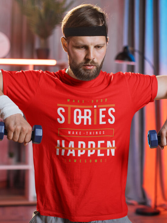 Stories Red For Men T-shirt