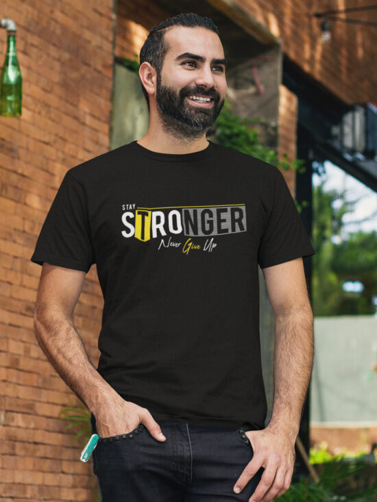 Stronger Black For Men T-Shirt