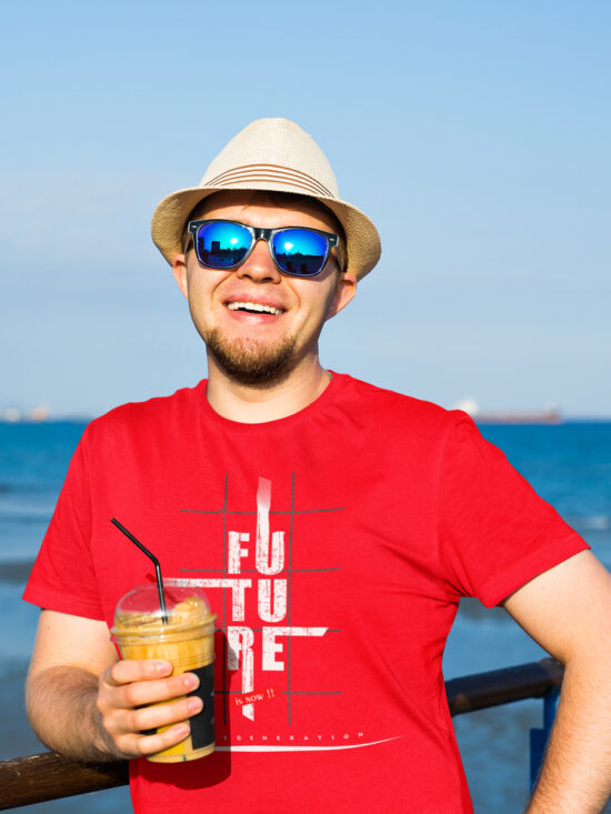 Future Red For Men T-Shirt