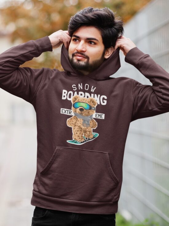 Snow Boarding Men Hoodies